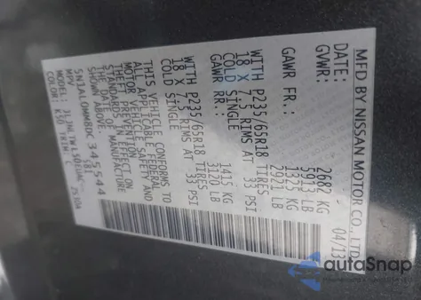 2013 Infiniti Jx35 z USA, uszkodzony, nr VIN 5N1AL0MM8DC345544